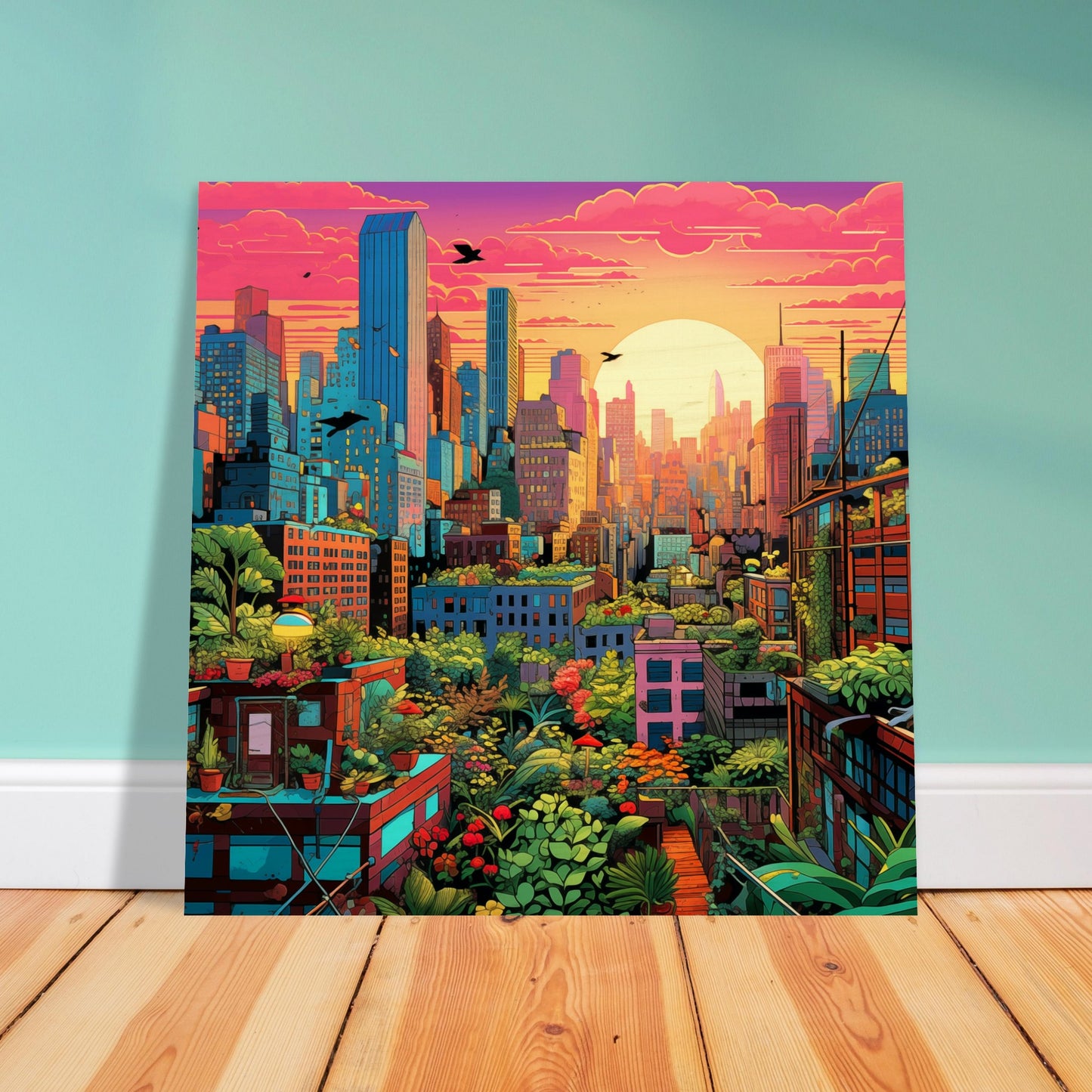 Permaculture City Wood Print