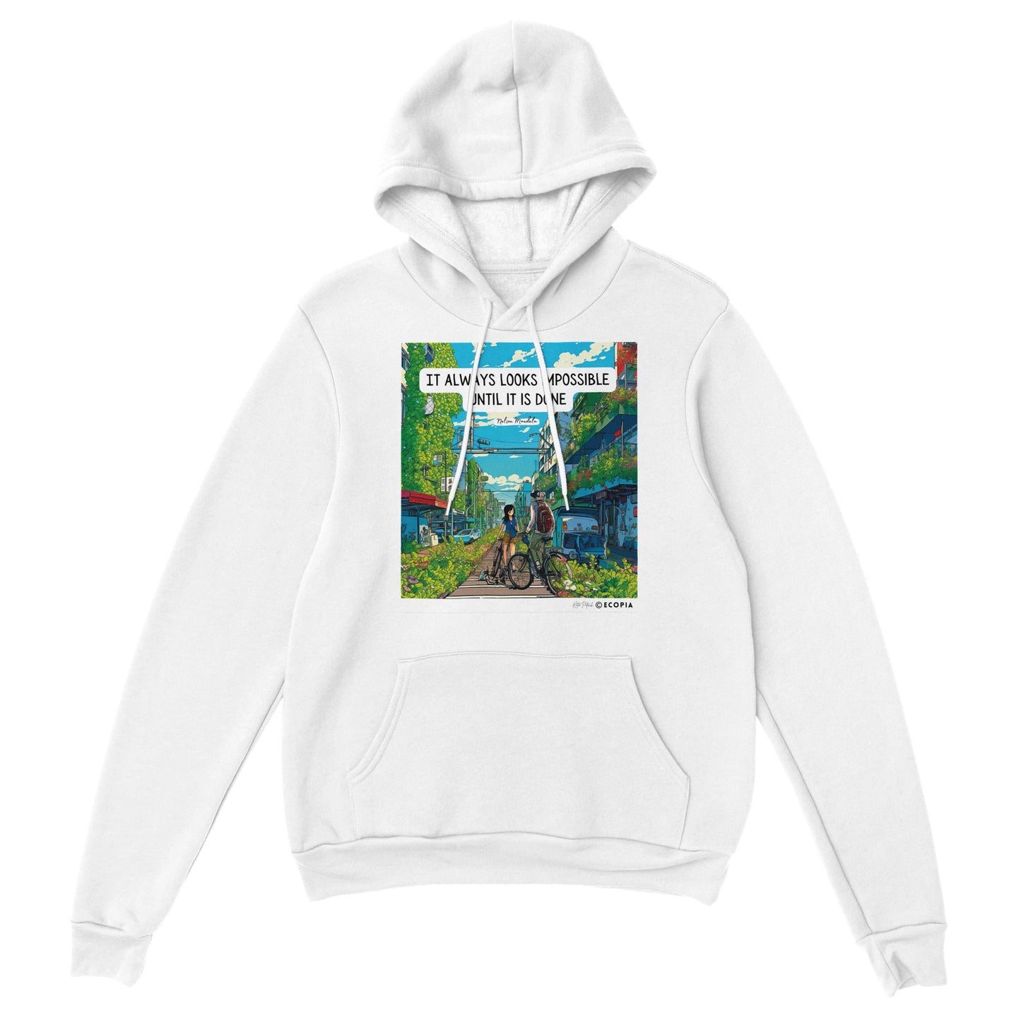 It Always Looks Impossible Until It Is Done • Classic Unisex Pullover Hoodie | White + Colors