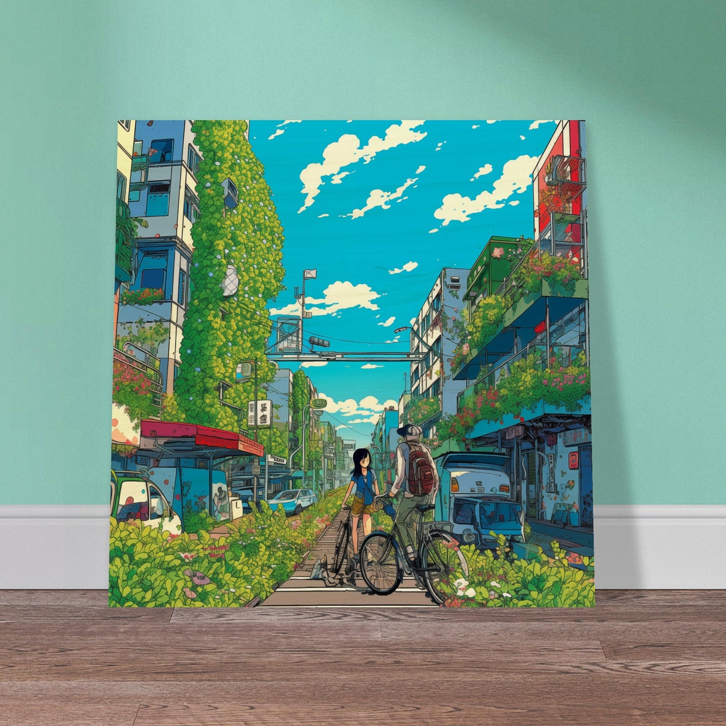 Green Street Wood Print
