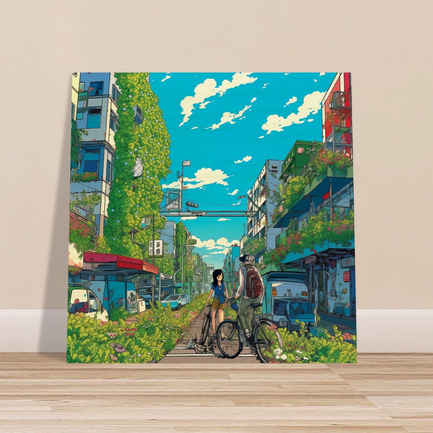 Green Street Wood Print