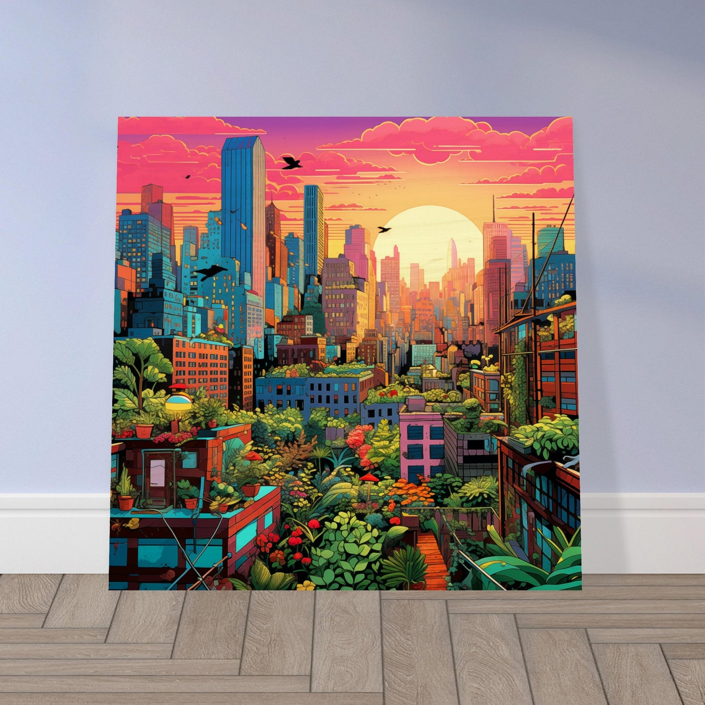 Permaculture City Wood Print