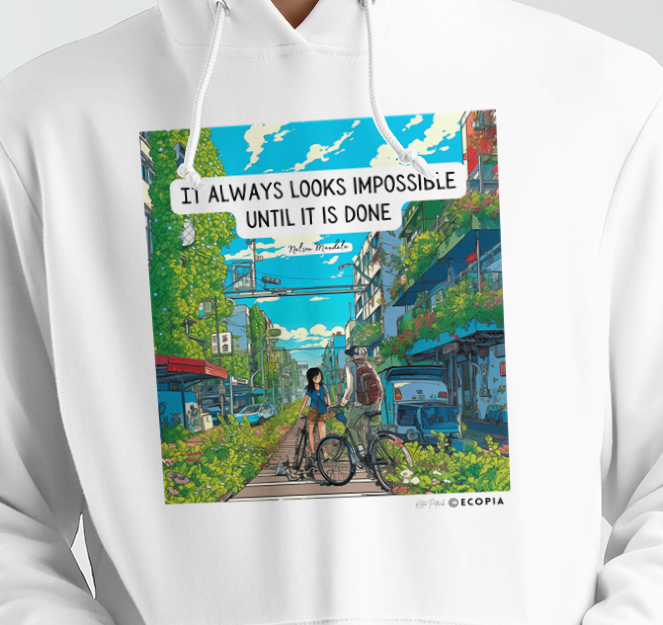 It Always Looks Impossible Until It Is Done • Classic Unisex Pullover Hoodie | White + Colors