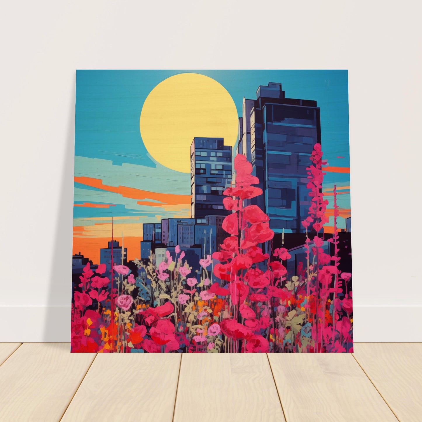 Wildflower Rebellion Wood Print 3x3 Wall Mural, 1 of 9, 20cm