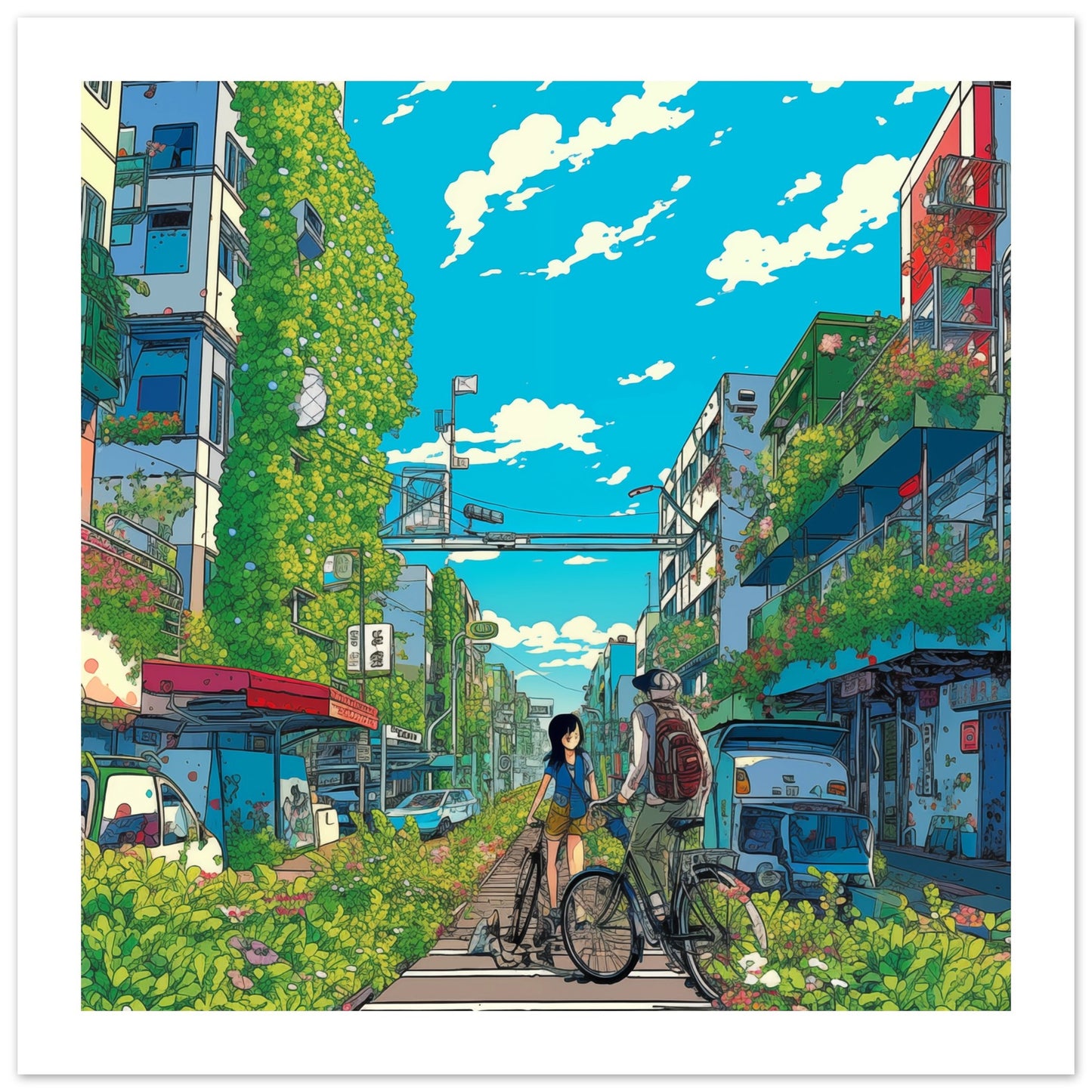 Green Street 25 x 25 Art Print