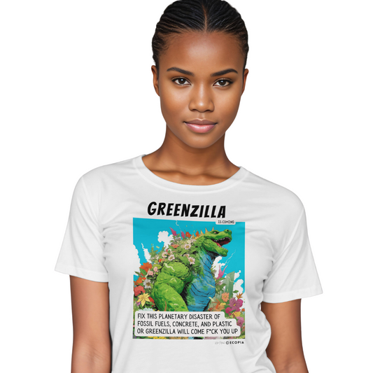 “Greenzilla is Coming” Organic Unisex Crewneck T-shirt