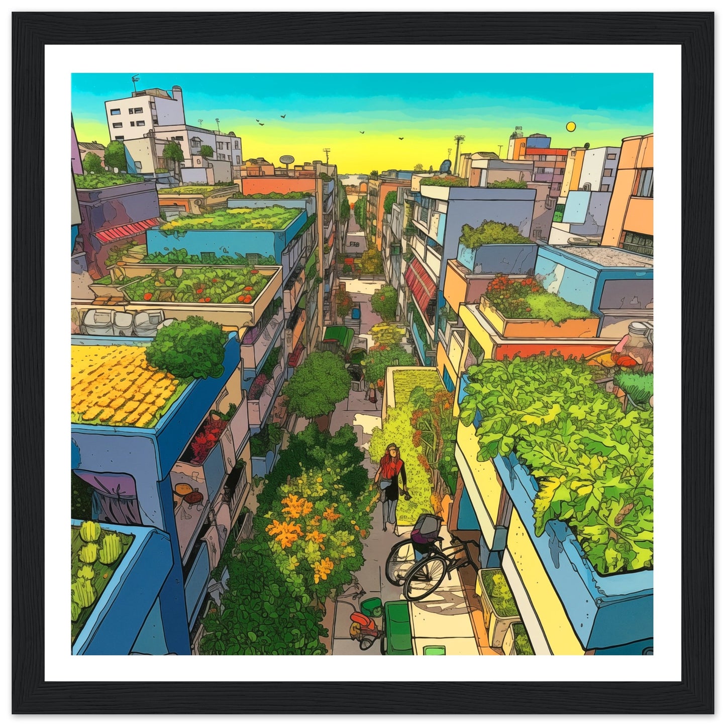 Eco Anime + Friends Premium Wooden Framed Print