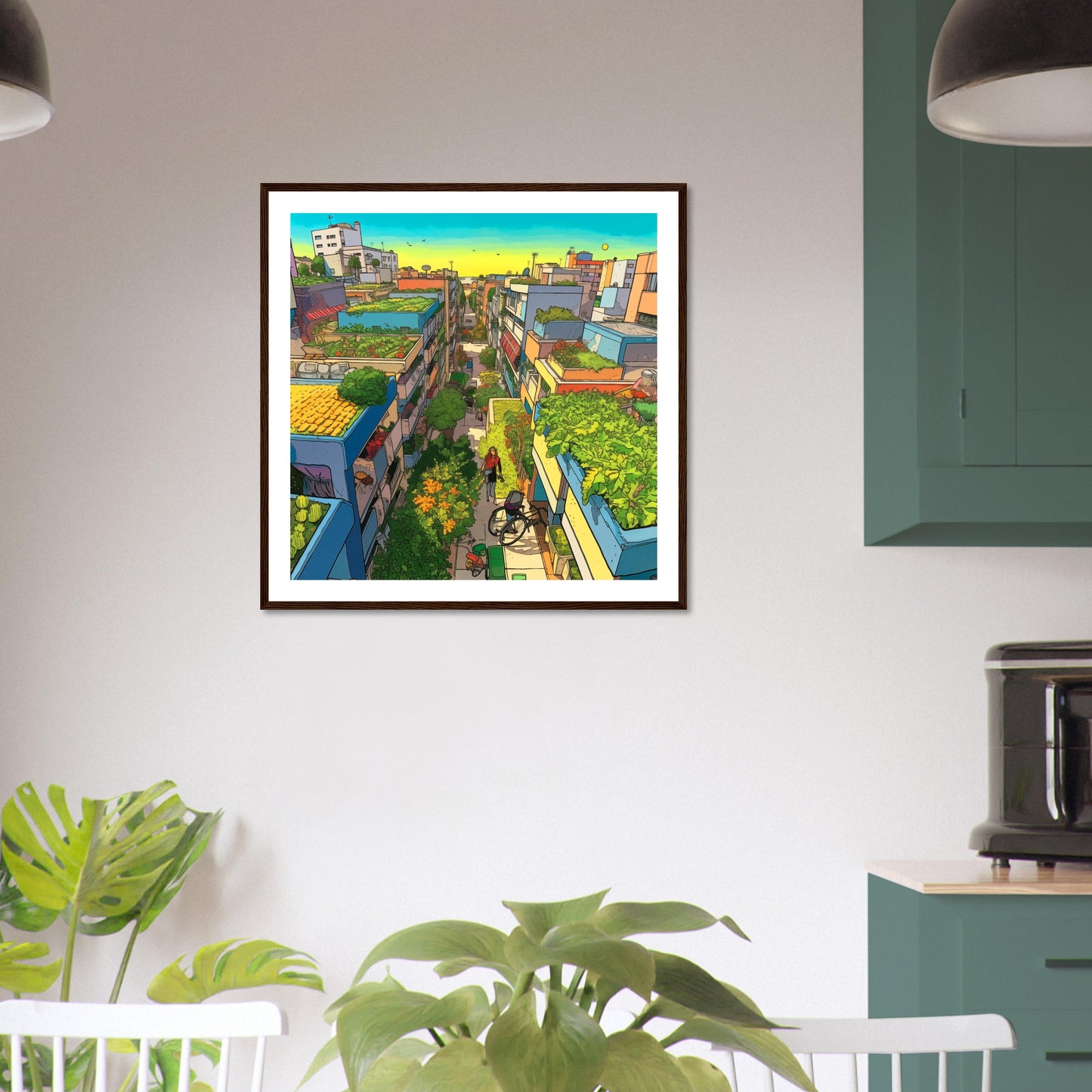 Eco Anime + Friends Premium Wooden Framed Print