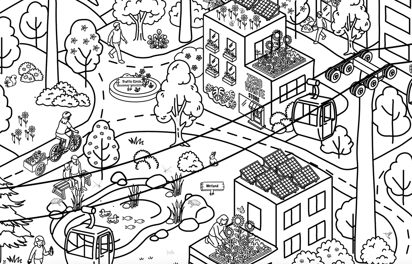 Eco City Coloring Mural • Epic Coloring Activity for Events