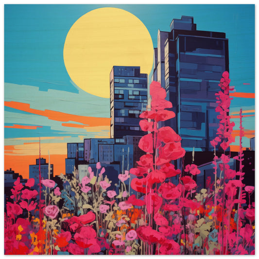 Wildflower Rebellion Wood Print 3x3 Wall Mural, 1 of 9, 20cm