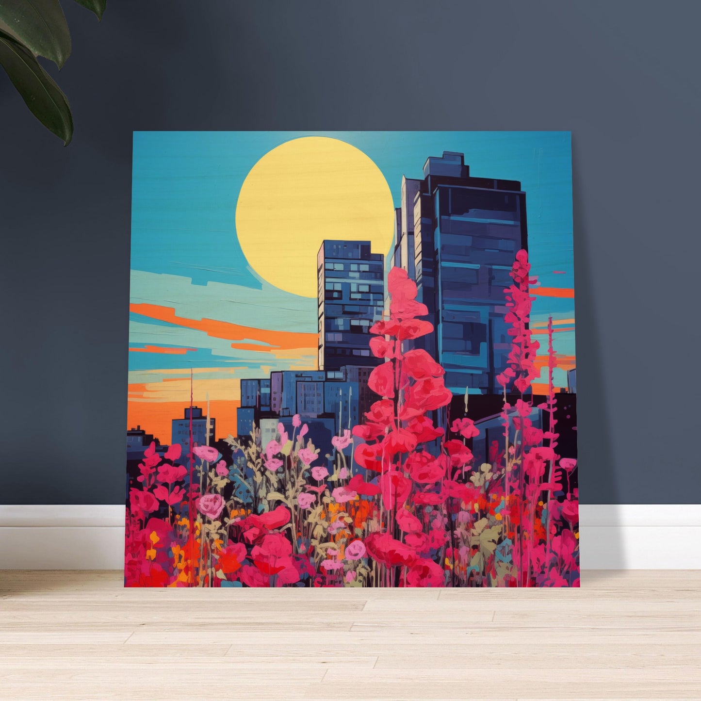 Wildflower Rebellion Wood Print 3x3 Wall Mural, 1 of 9, 20cm