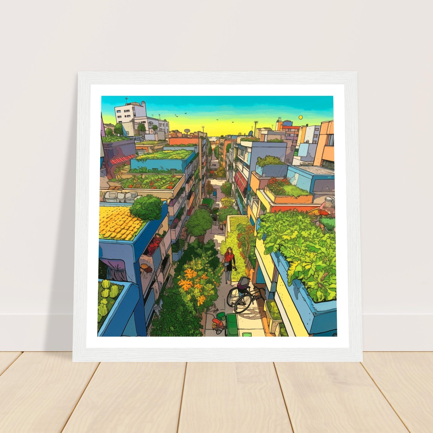 Eco Anime + Friends Premium Wooden Framed Print