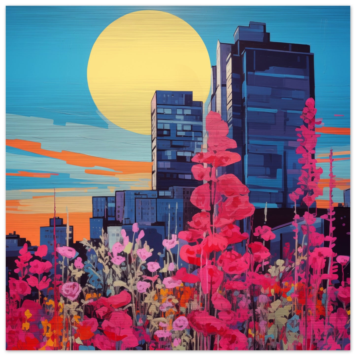 Wildflower Rebellion Brushed Aluminium Print