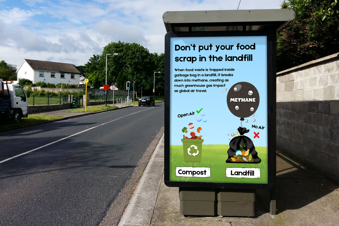 Why Compost Poster - No Food Scraps in the Landfill