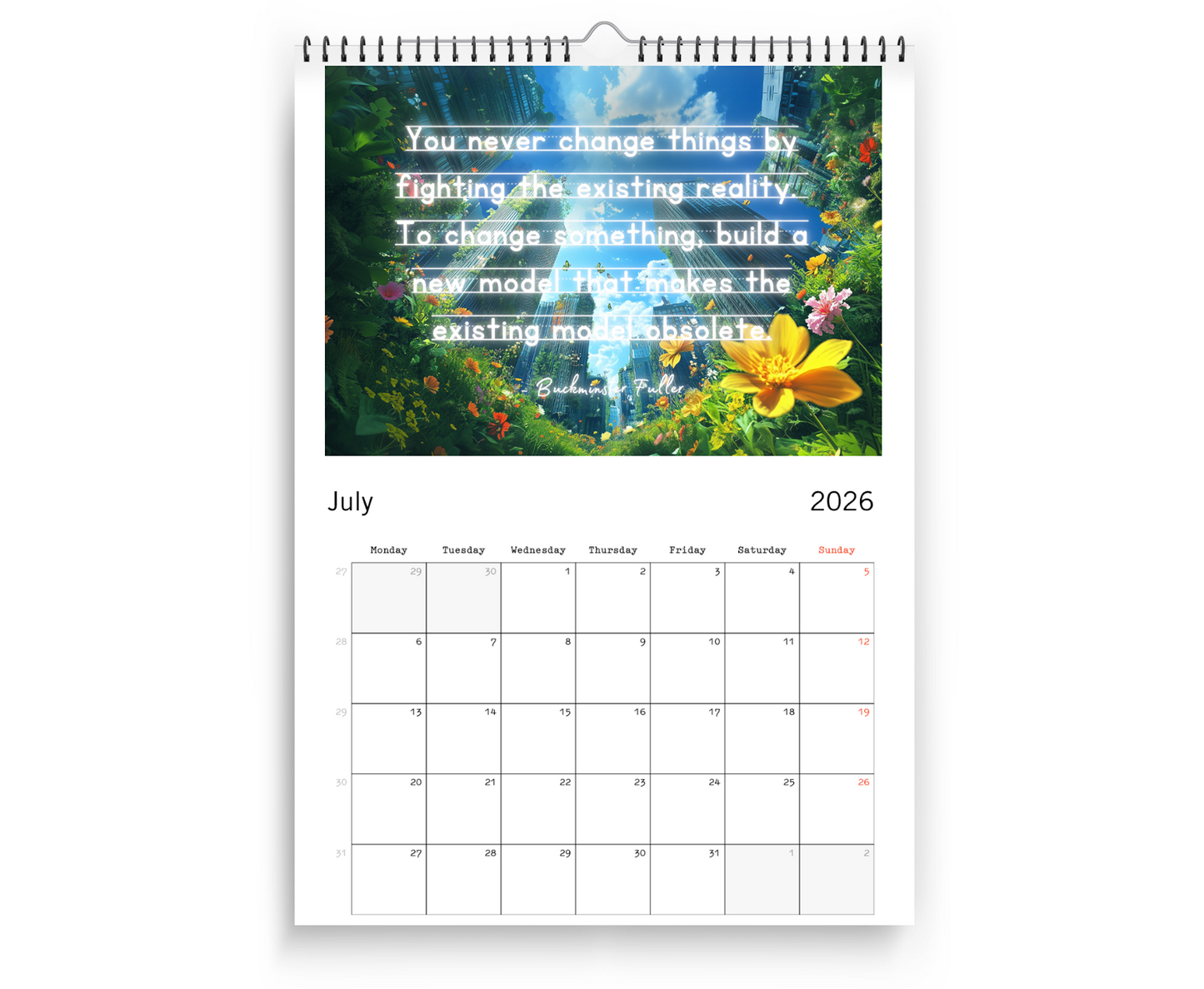 Positive Eco Futures Calendar 2026 • Cities of the Future (US & CA)