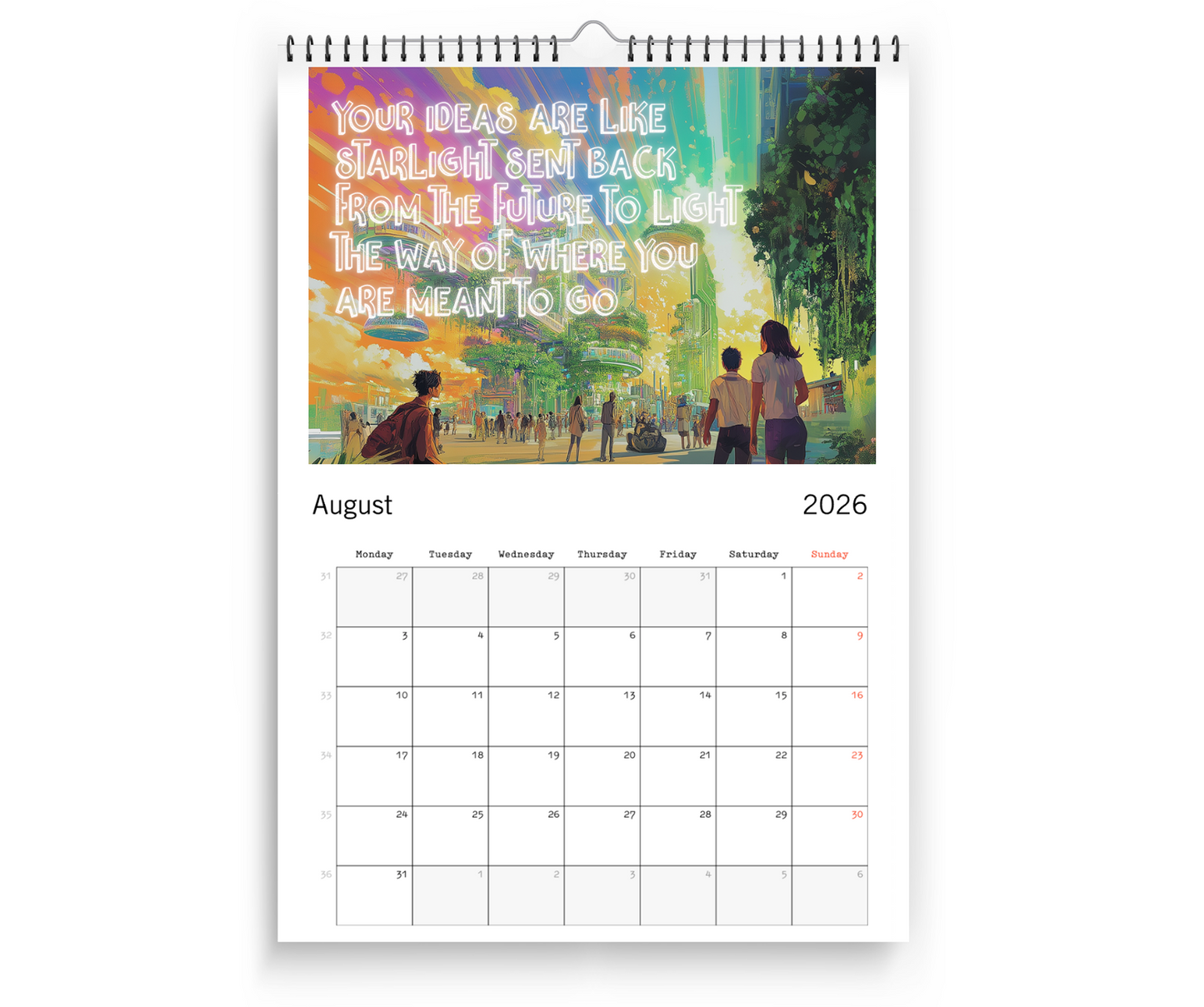 Positive Eco Futures Calendar 2026 • Cities of the Future (US & CA)