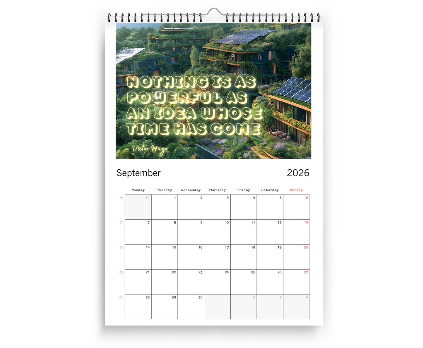 Positive Eco Futures Calendar 2026 • Cities of the Future (US & CA)