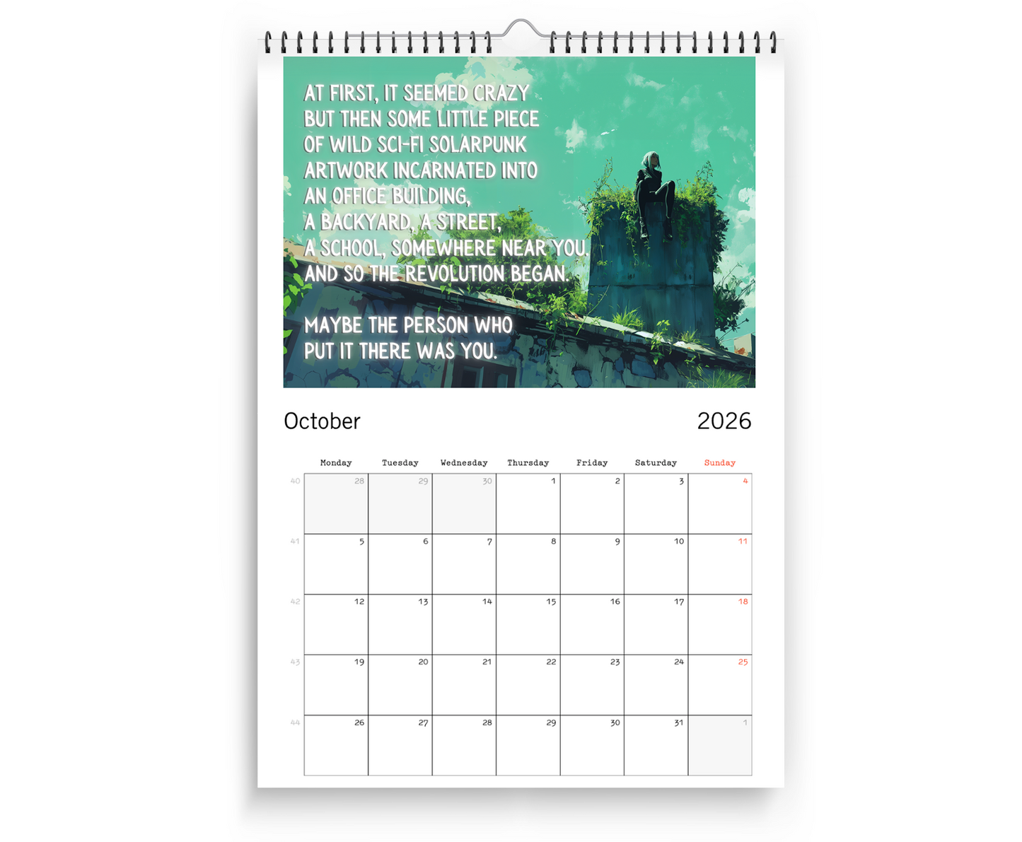 Positive Eco Futures Calendar 2026 • Cities of the Future (US & CA)